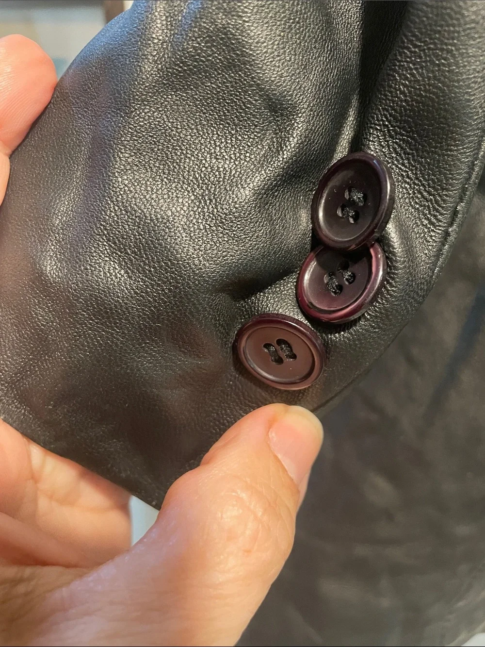 Rosleen Black Leather Sport Coat Character Blazer